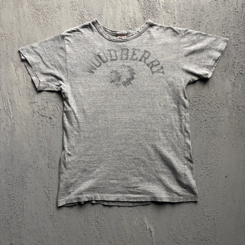 Denim Dungaree T-Shirt X-Medium 170CM Grey Woodberry Japan Baby Tee
